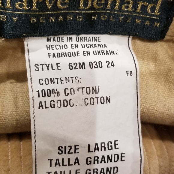Harve' Benard Vintage Corduroy Suit (Jacket large/pants sz 12) - Picture 6 of 6